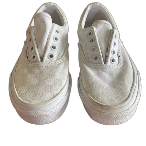Vans White Checkered Lace-Up Sneakers Youth 1 - Picture 2 of 13